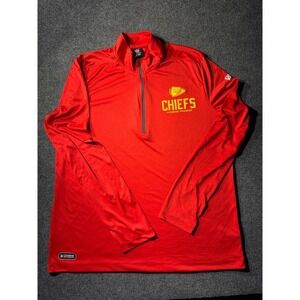 New Era Kansas City Chiefs NFL Combine Training Quarter Zip Pullover Red Mens XL